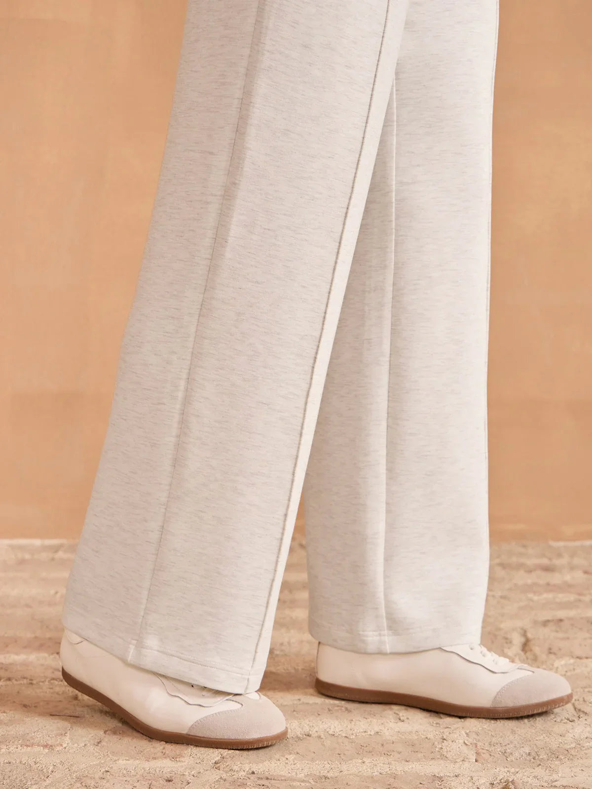 Comfortable Elastic Waist Wide Leg Trousers