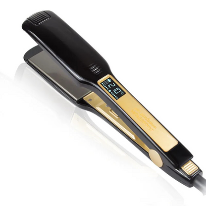 Professional Titanium Hair Straightener & Curler with LCD Screen - Luxivelle