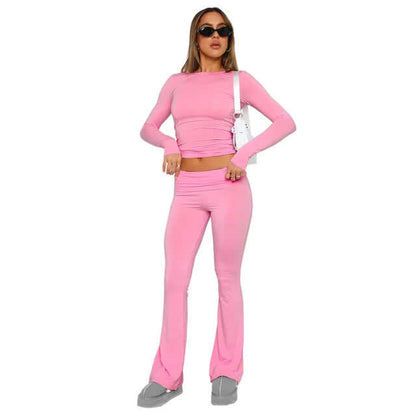 Womens Comfort Fit Wide Leg Pants