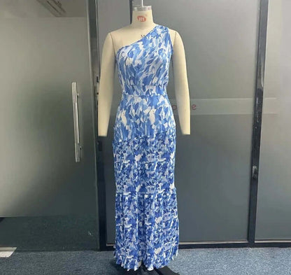 Stylish One Shoulder Evening Gown