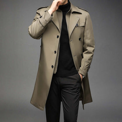 Classic Waterproof Long Coat for Men