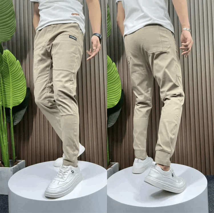 Men's Slim Fit Jog Pants with Stretch Waist