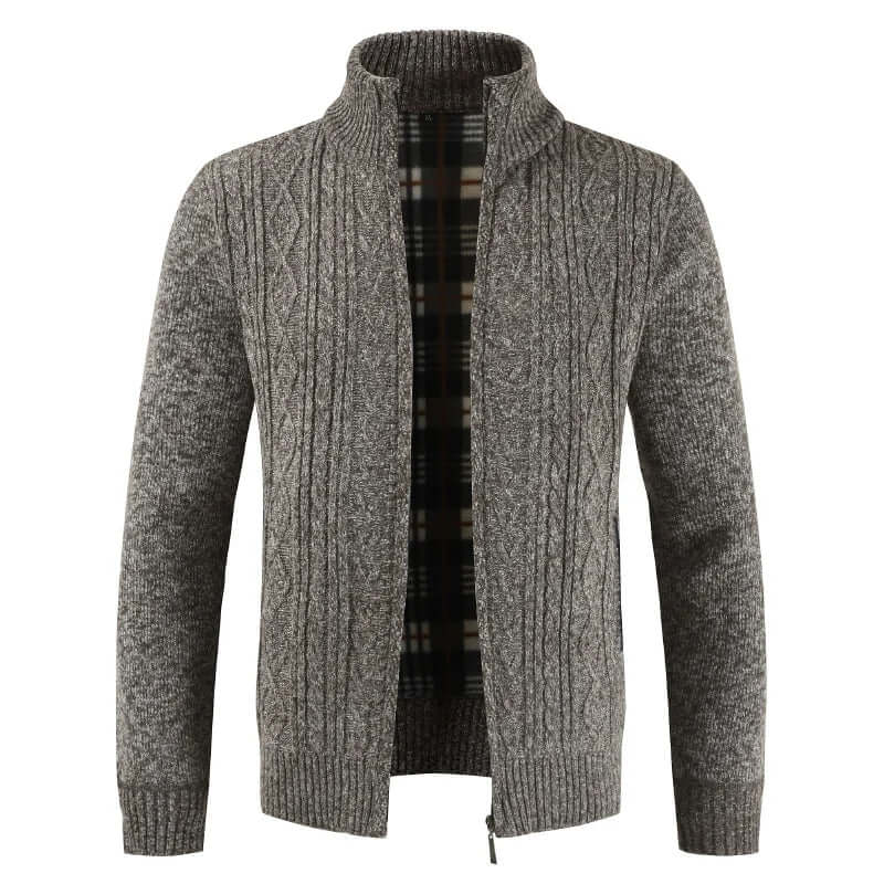 Warm Zip Up Cardigan Sweater