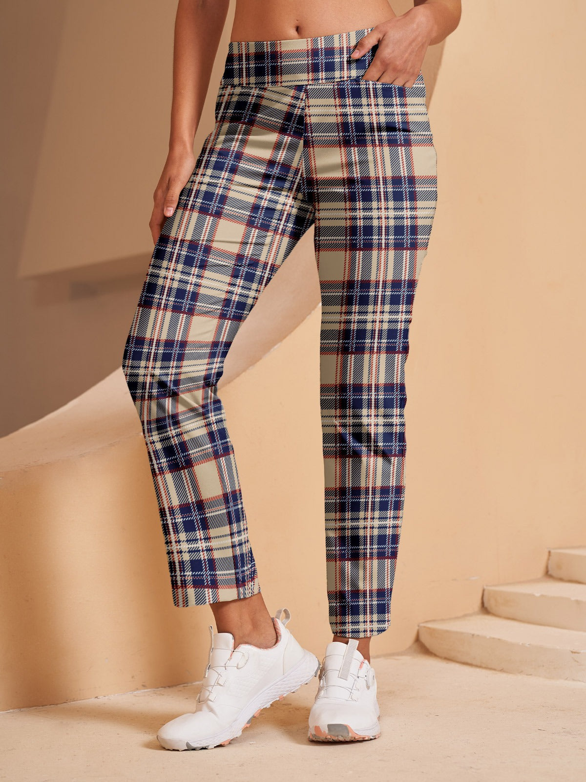 Comfortable 28 Inch Stretchy Slim Fit Ankle Pants