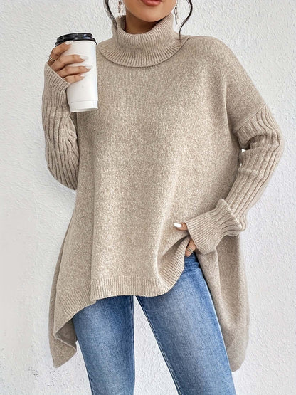 Relaxed Fit Off Center Sweater - Luxivelle