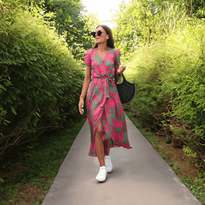Vibrant Stripe Casual Sundress