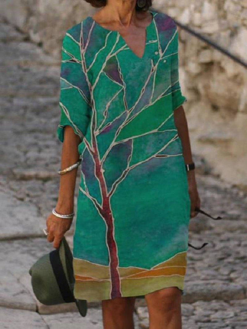 Pretty Flower Pattern Dress
