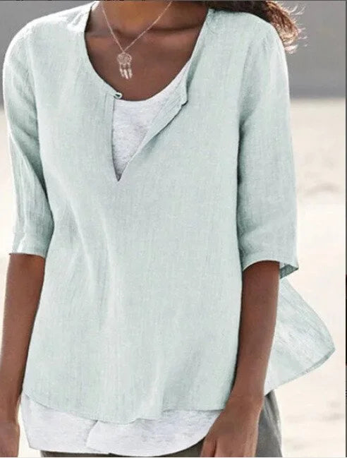 Comfortable Women's Relaxed Fit V-Neck Sweater Top - Luxivelle