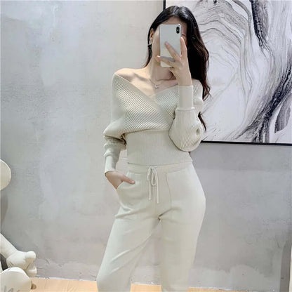 Soft Women's Knit Jogger Lounge Set
