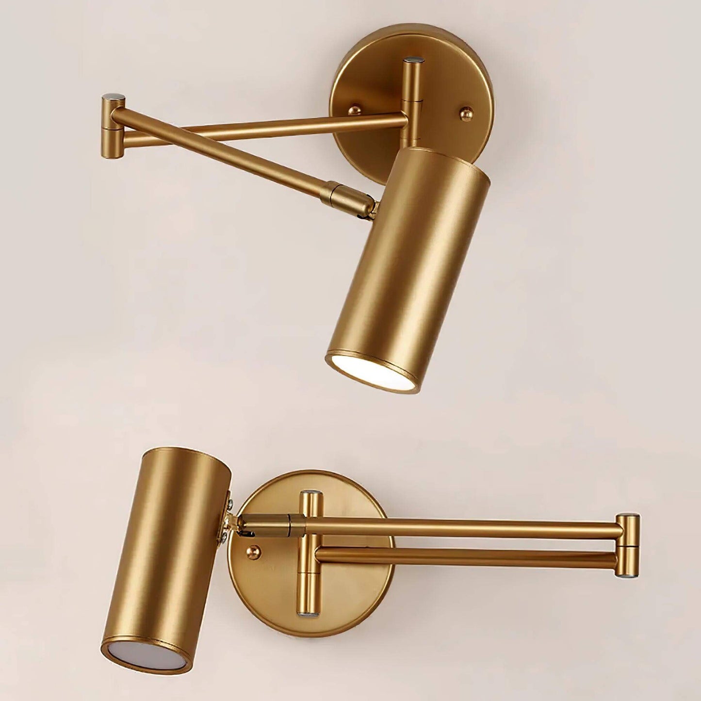 Flexible Brushed Steel LED Wall Light with Arm - Luxivelle
