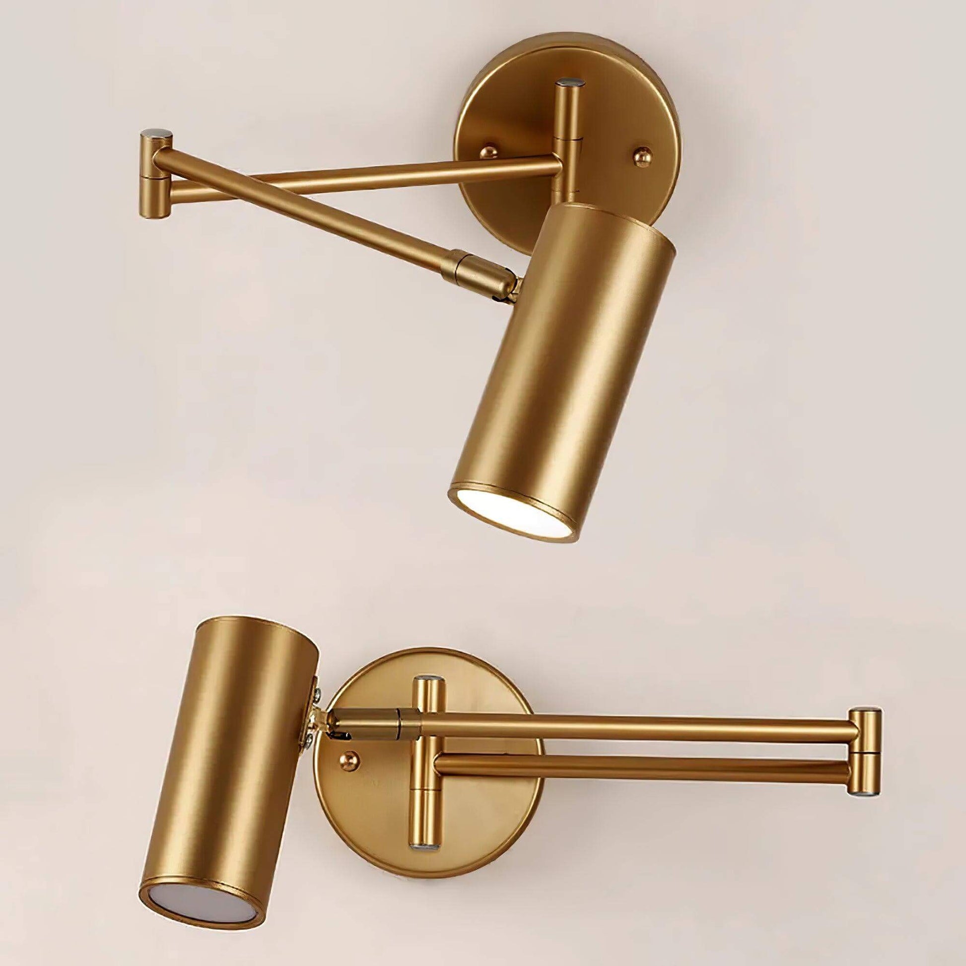 Flexible Brushed Steel LED Wall Light with Arm - Luxivelle