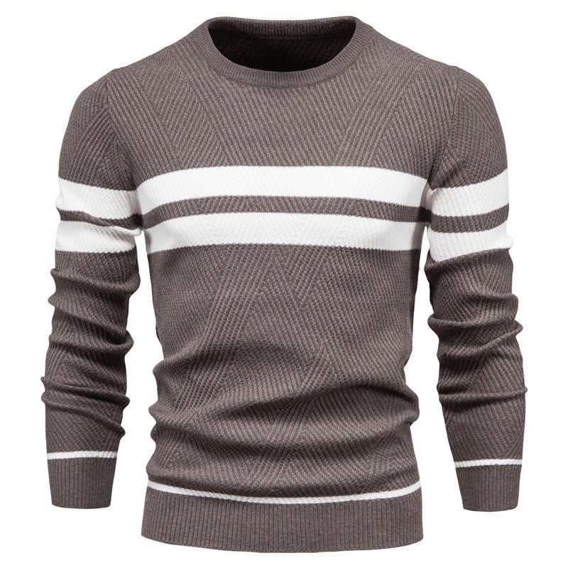 Relaxed Fit Horizontal Stripe Pullover