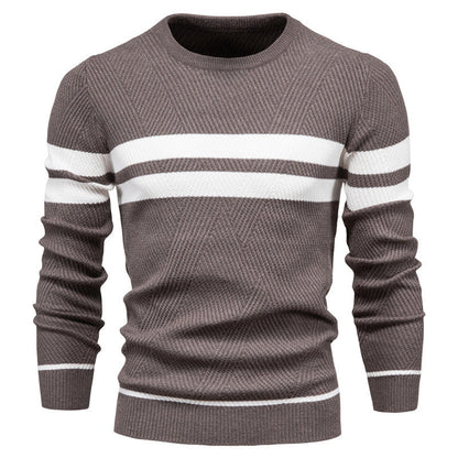 Relaxed Fit Horizontal Stripe Pullover