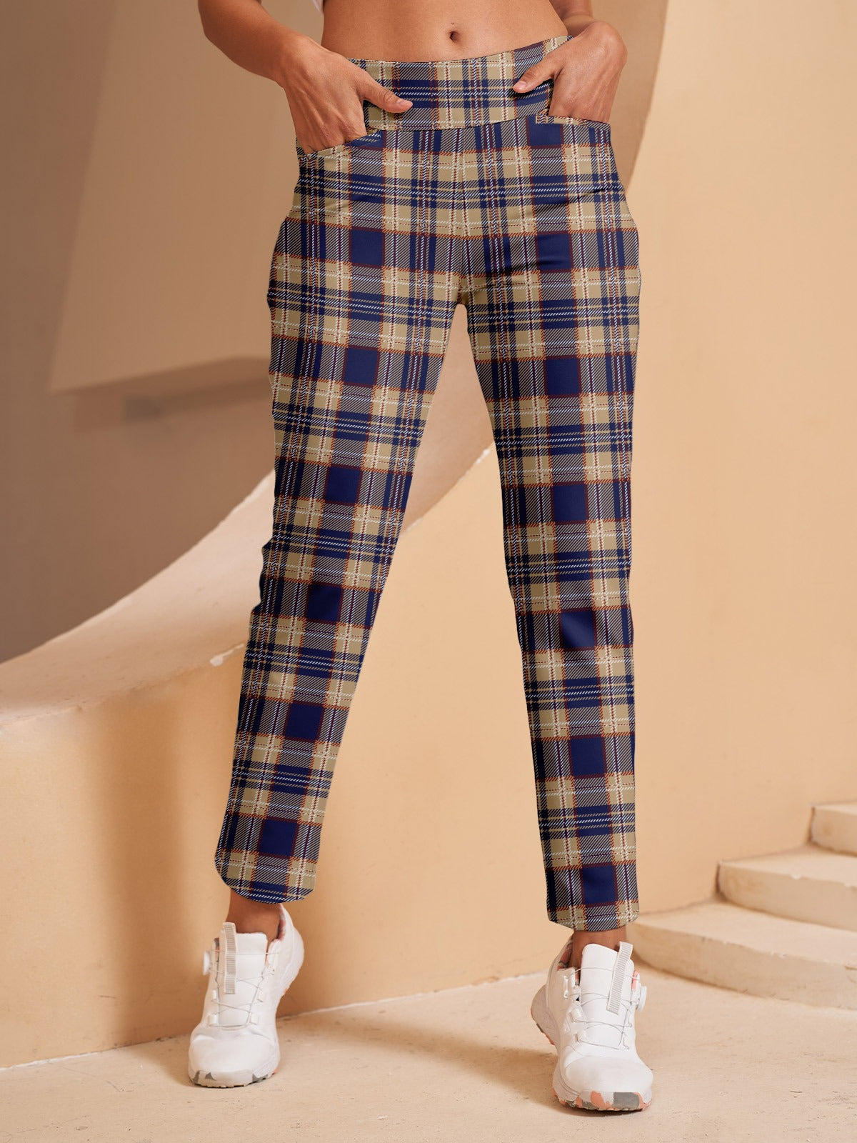 Comfortable 28 Inch Stretchy Slim Fit Ankle Pants