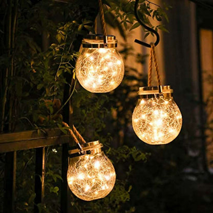 Frosted Glass Solar Powered Outdoor Light