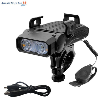 Waterproof 4-in-1 Bike Phone Mount with Light - Luxivelle
