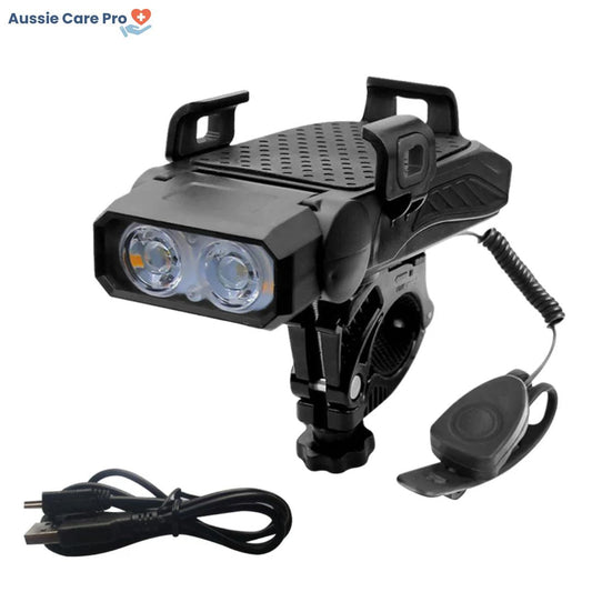 Waterproof 4-in-1 Bike Phone Mount with Light - Luxivelle