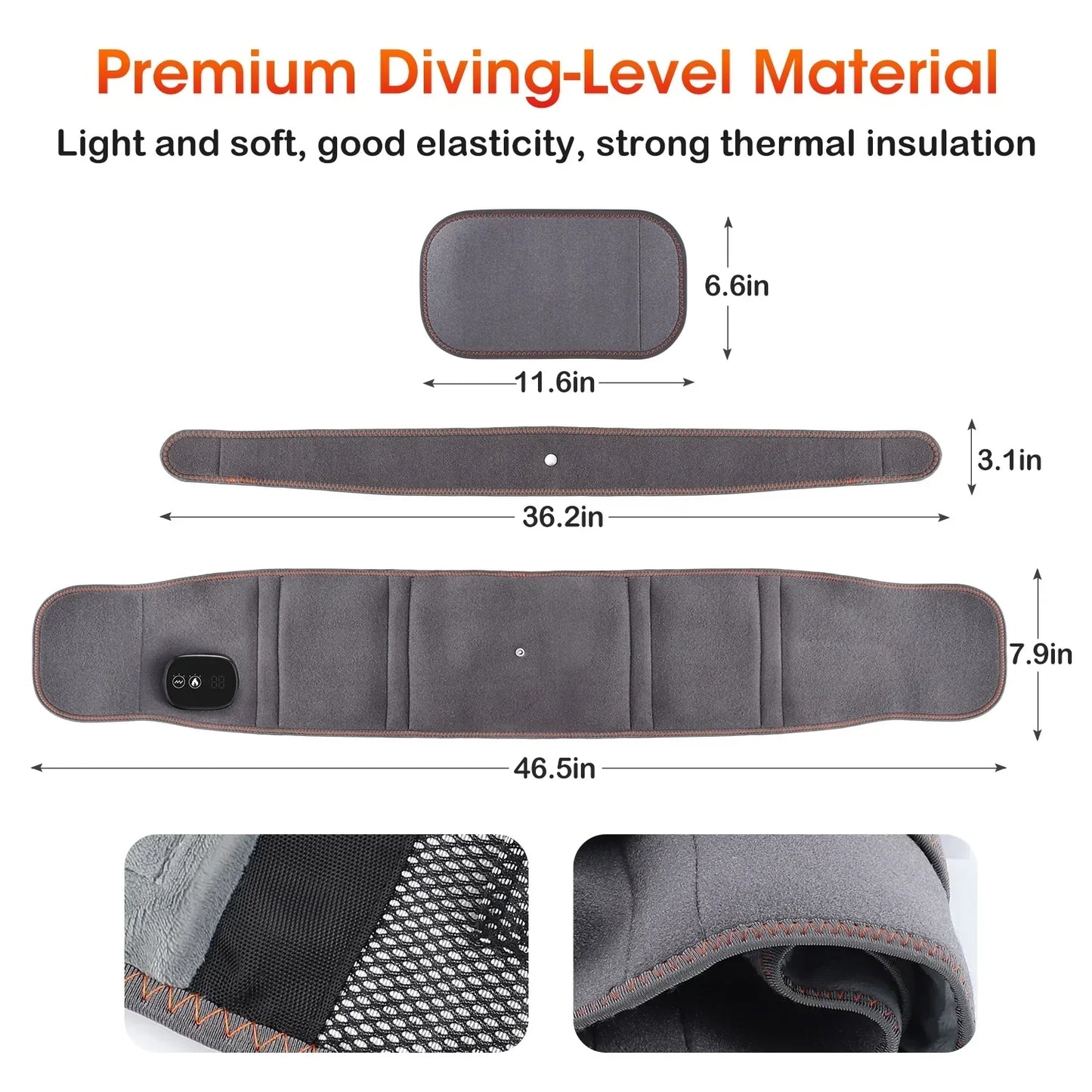 Warm Back Support Massager for Lower Back Relief