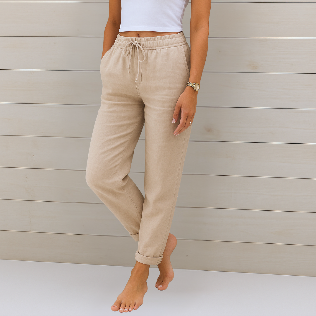 Comfortable Stretchy Pants with Elastic Waistband - Luxivelle