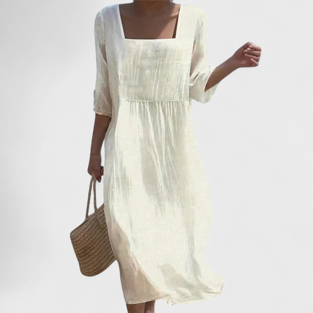 Women's Front Panel A-Line Dress - Luxivelle