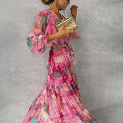 Loose Fit Women's Elegant Maxi Dress