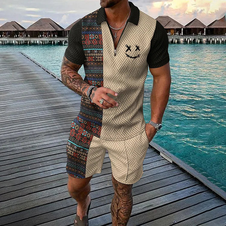 Casual Golf Shirt Shorts Combo