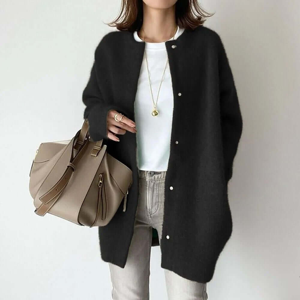 Cozy Ladies Button Front Sweater