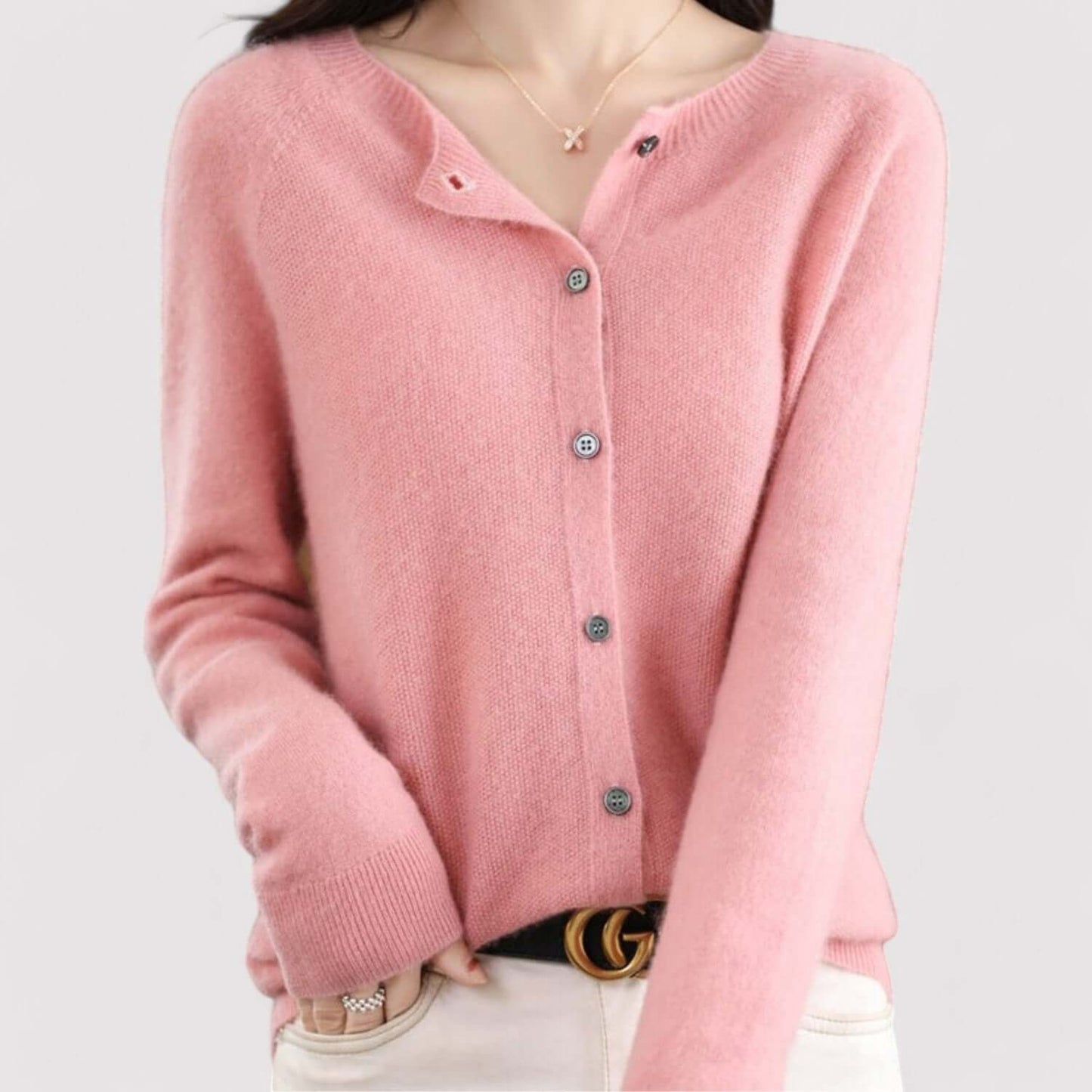 Soft Women's Wool Blend Open Front Cardigan