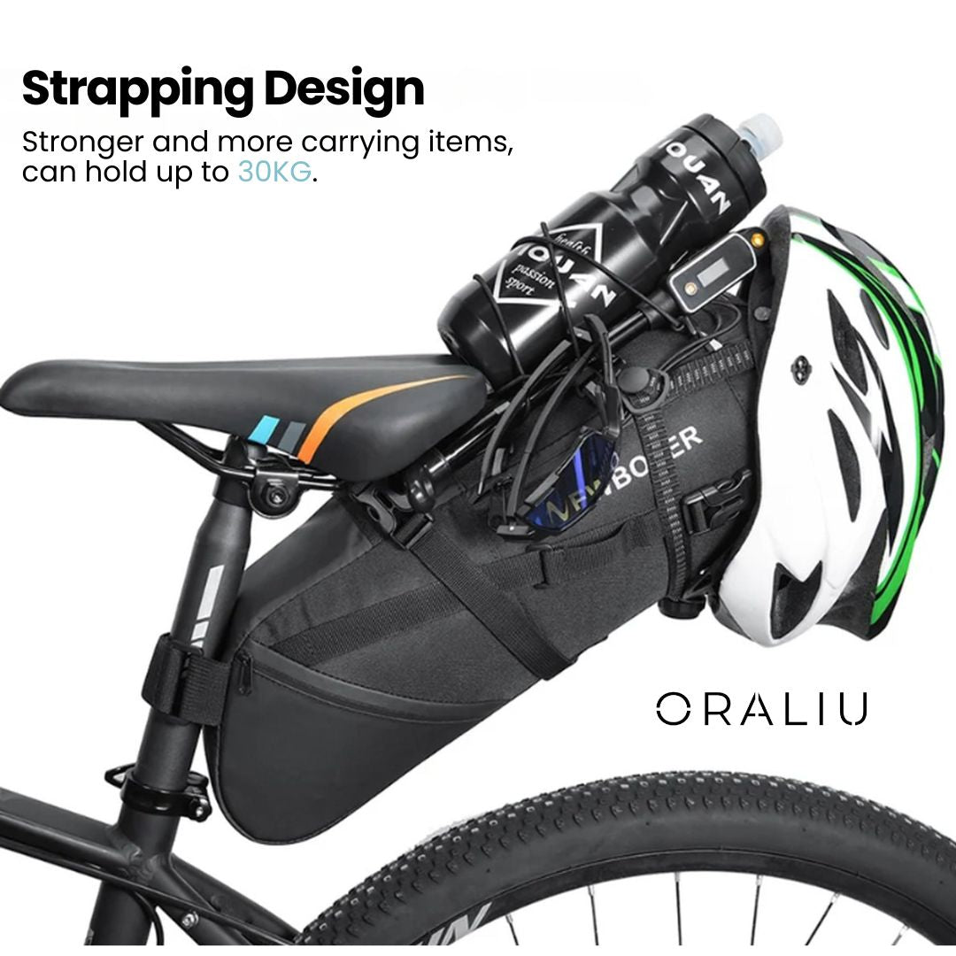 Waterproof Cycling Saddle Bag – 10L Lightweight Bike Storage