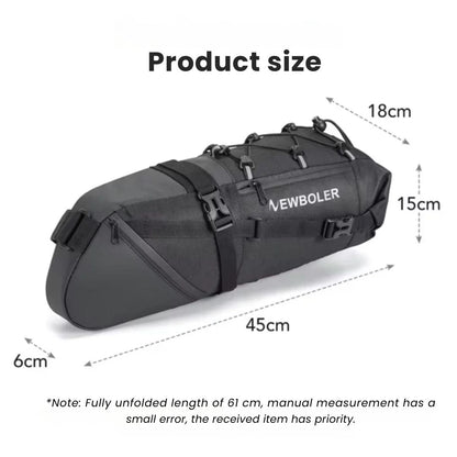 Waterproof Cycling Saddle Bag – 10L Lightweight Bike Storage
