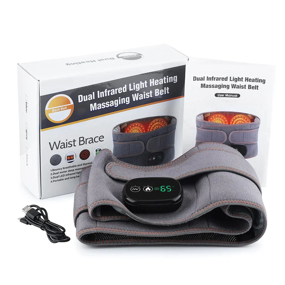 Warm Back Support Massager for Lower Back Relief