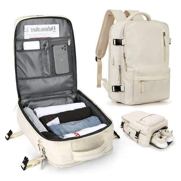 Waterproof Hiking Backpack for Women - Large USB Rucksack - Luxivelle