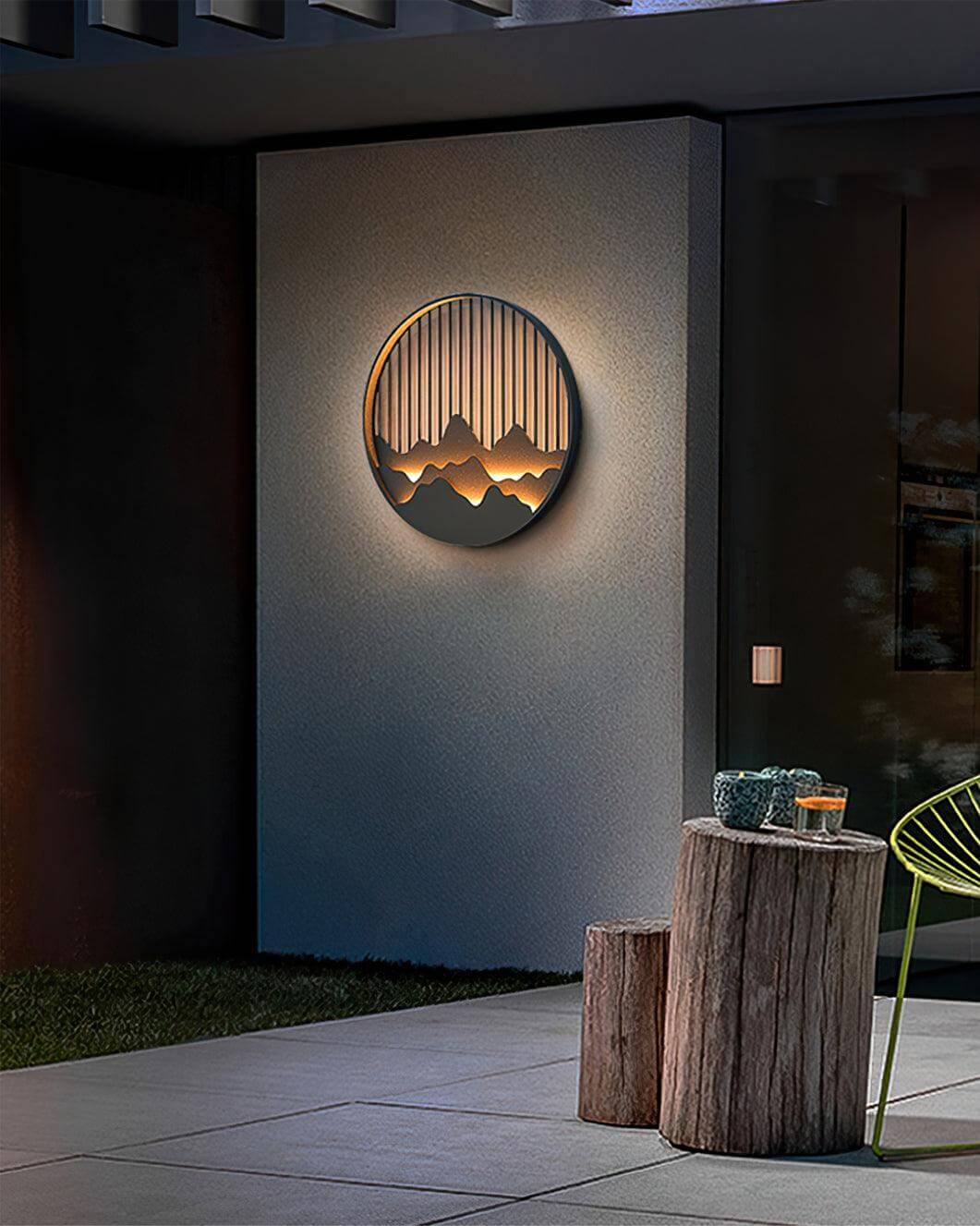 Rustic Outdoor LED Wall Lamp with Nature Design