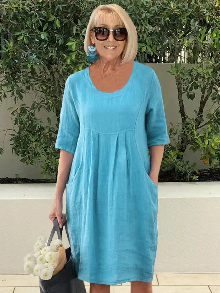 Comfortable Maxi Dress with Side Pockets - Luxivelle