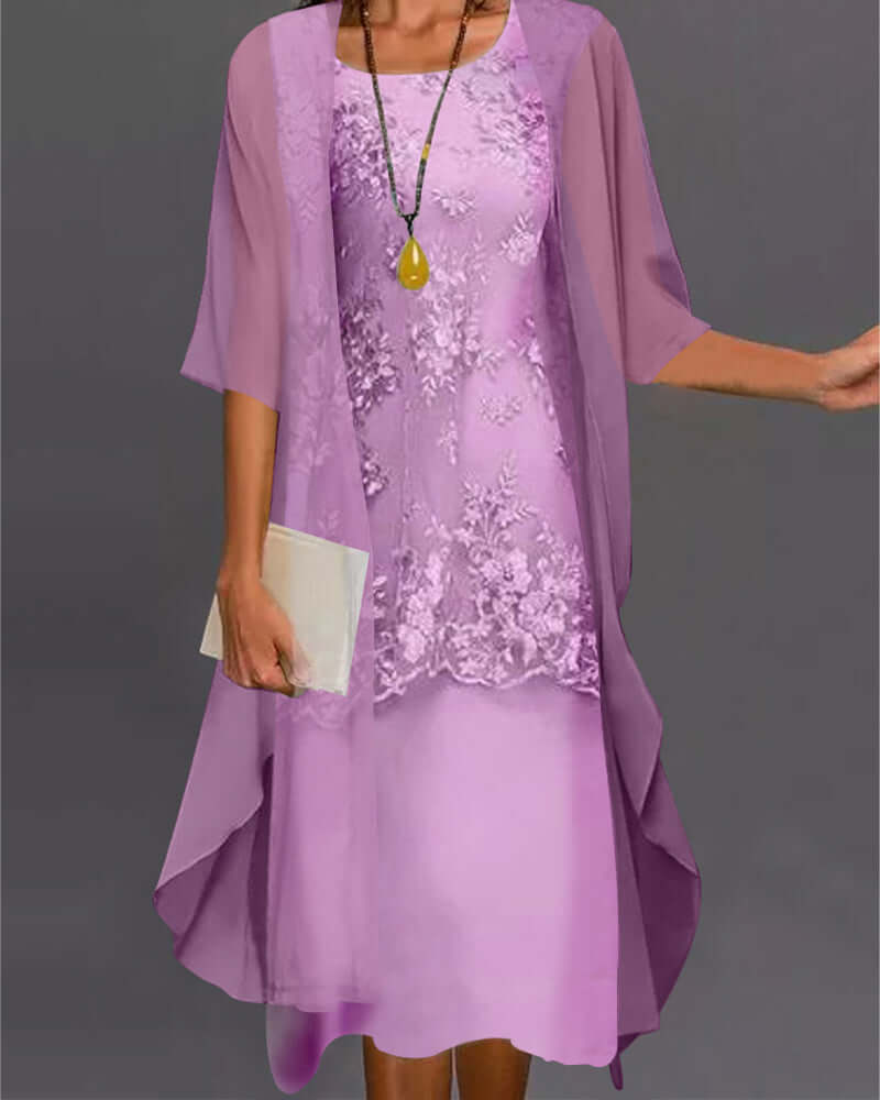 Flowy Double Layer Evening Dress