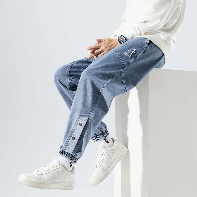 Comfortable Jeans Style Loose Fit Pants
