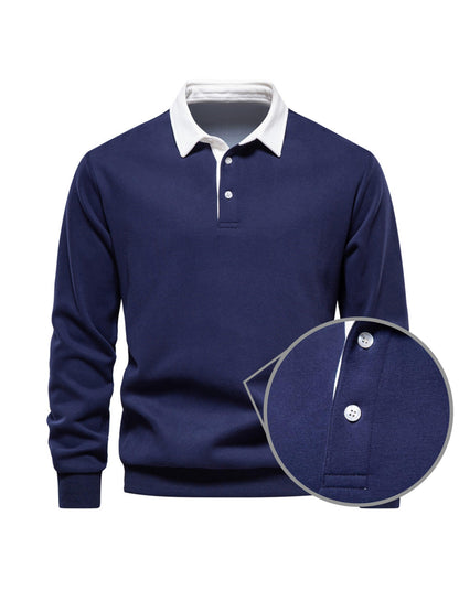 Classic Men's Golf Collar Sweatshirt