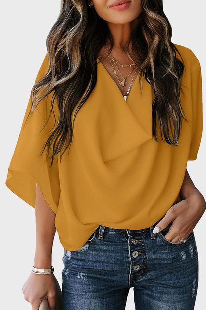 Relaxed Fit Cowl Neck Women's Top