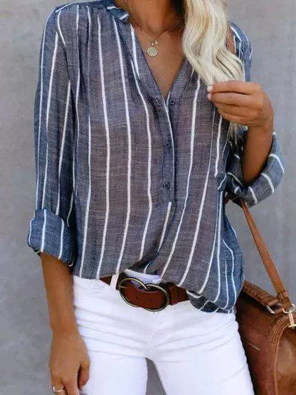 Ladies Classic Striped Blouse
