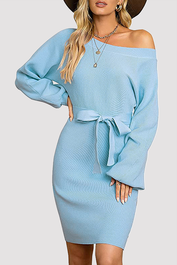Ladies' Casual Fit Midi Dress with Belt
