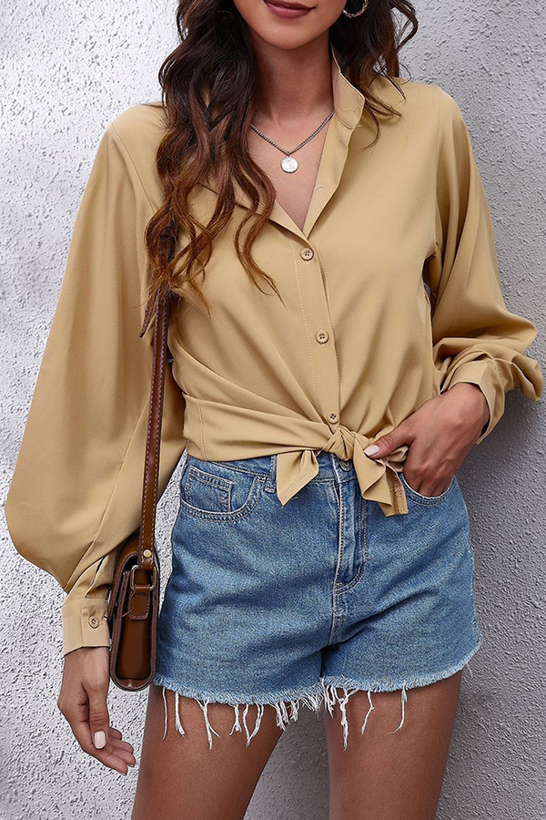 Ladies Classic Ruffle Long Sleeve Blouse