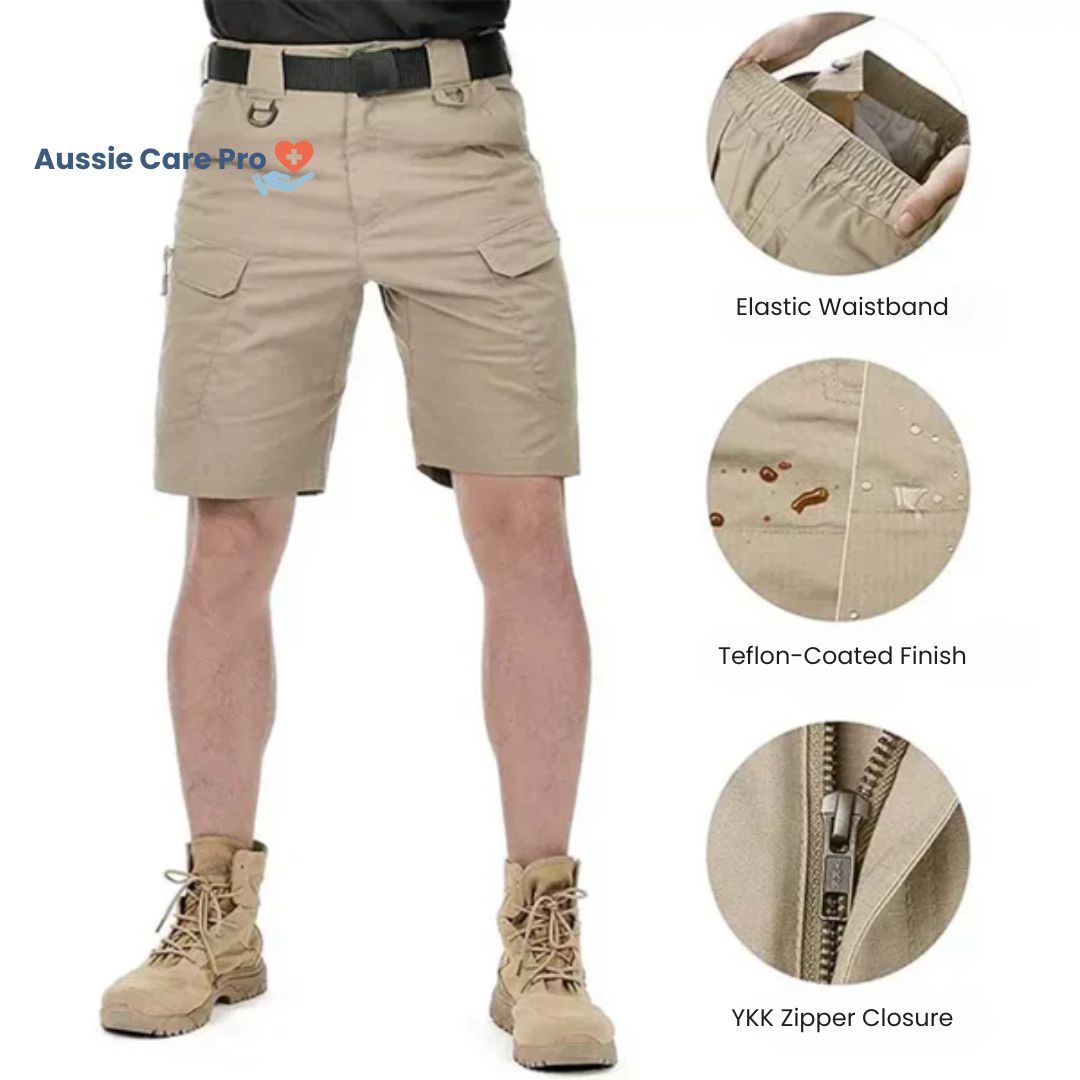Comfortable Hiking Shorts - Elastic Fit with 6 Pockets