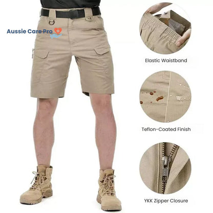 Comfortable Hiking Shorts - Elastic Fit with 6 Pockets