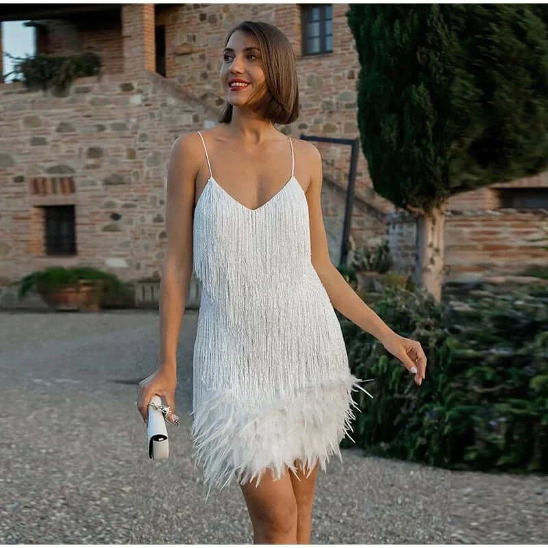 Glittering Long Evening Gown