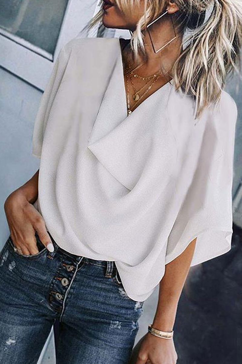 Relaxed Fit Cowl Neck Women's Top