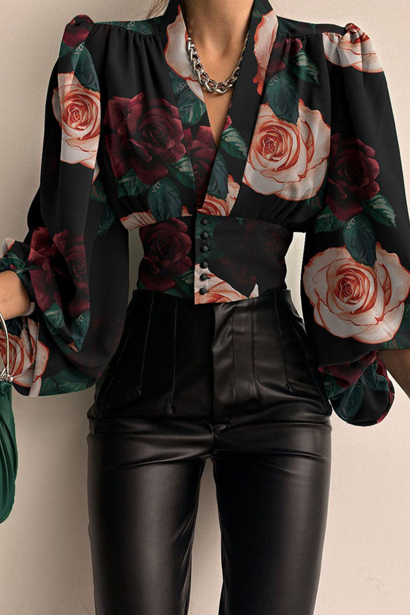 Ladies' Relaxed Fit Puffed Sleeve Blouse
