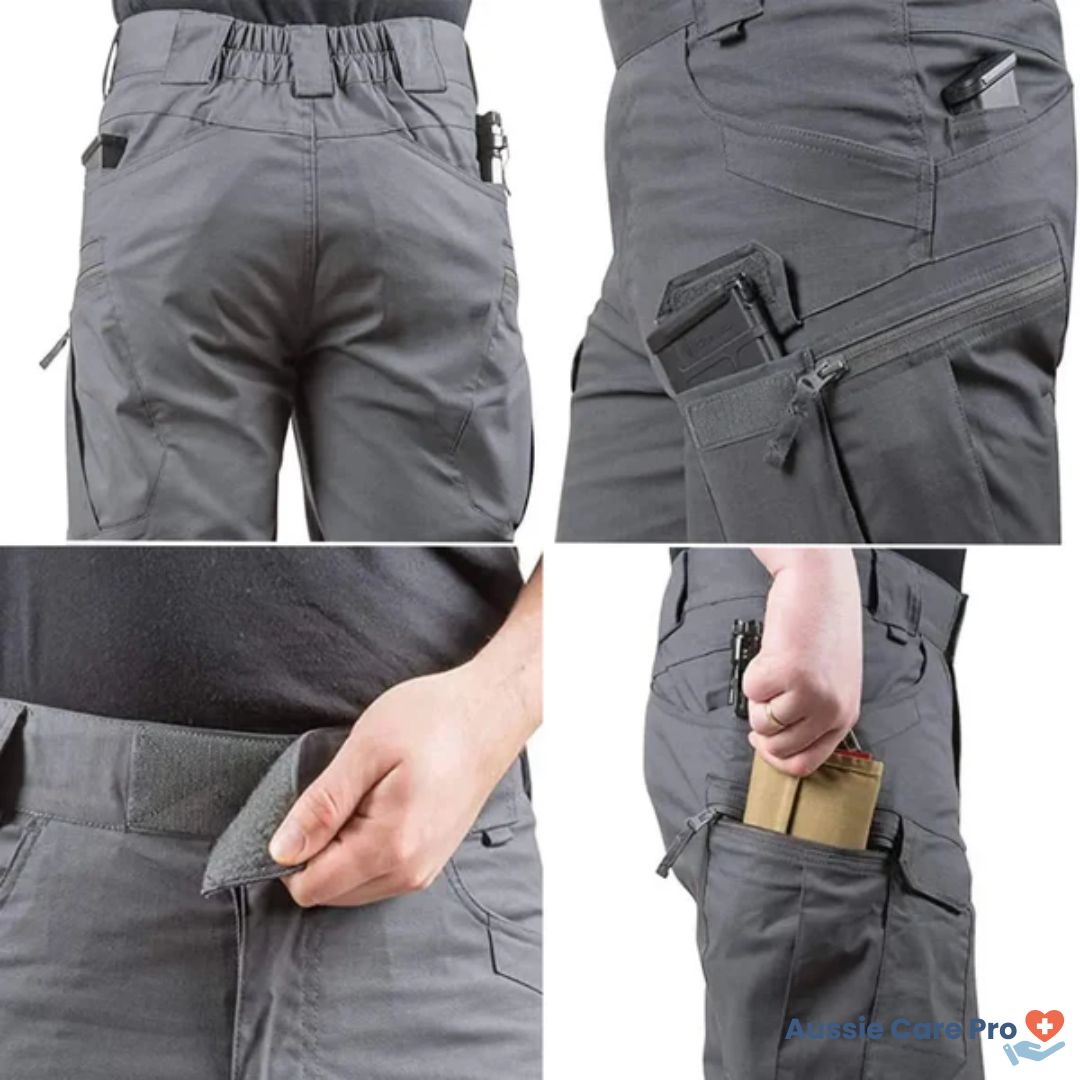 Comfortable Hiking Shorts - Elastic Fit with 6 Pockets