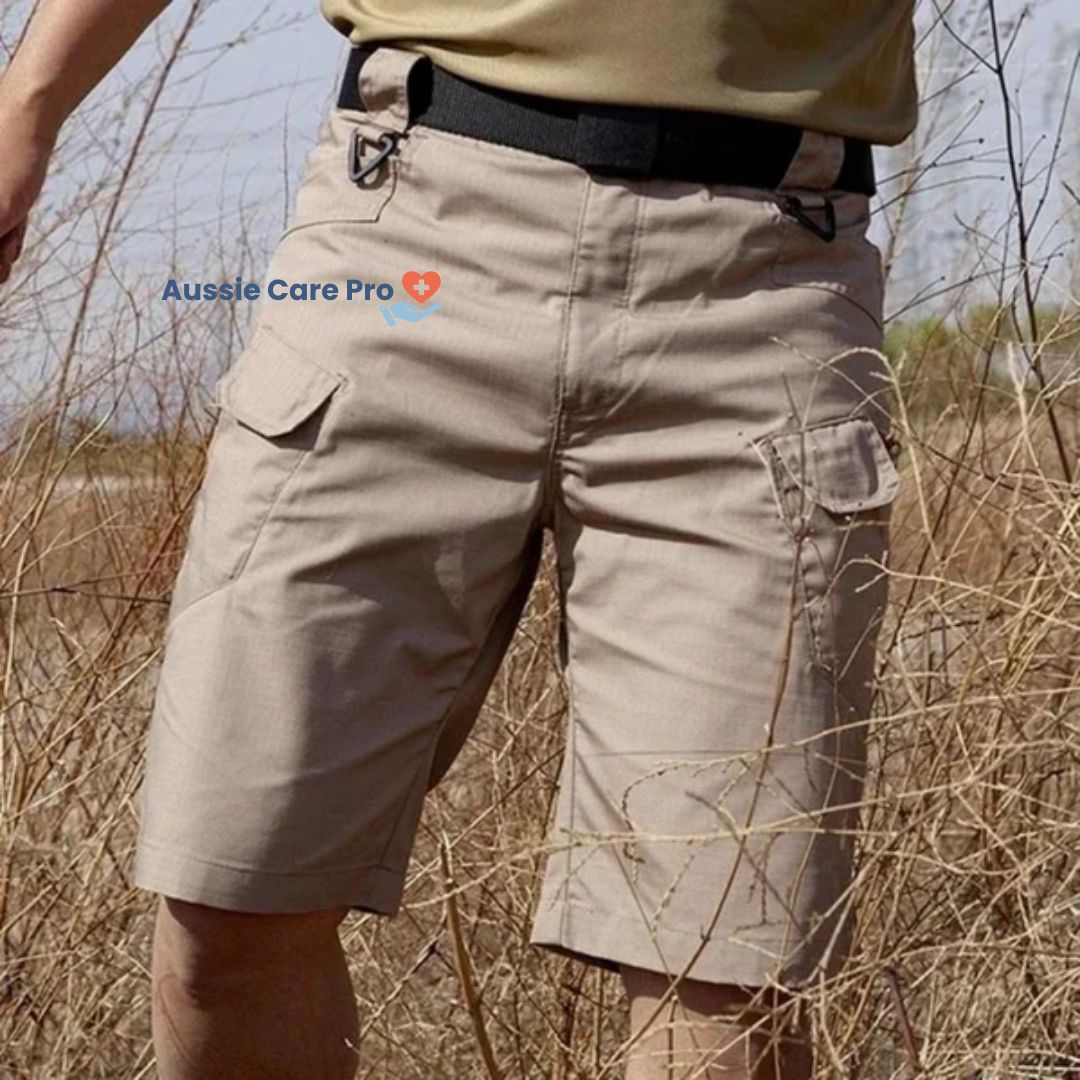 Comfortable Hiking Shorts - Elastic Fit with 6 Pockets
