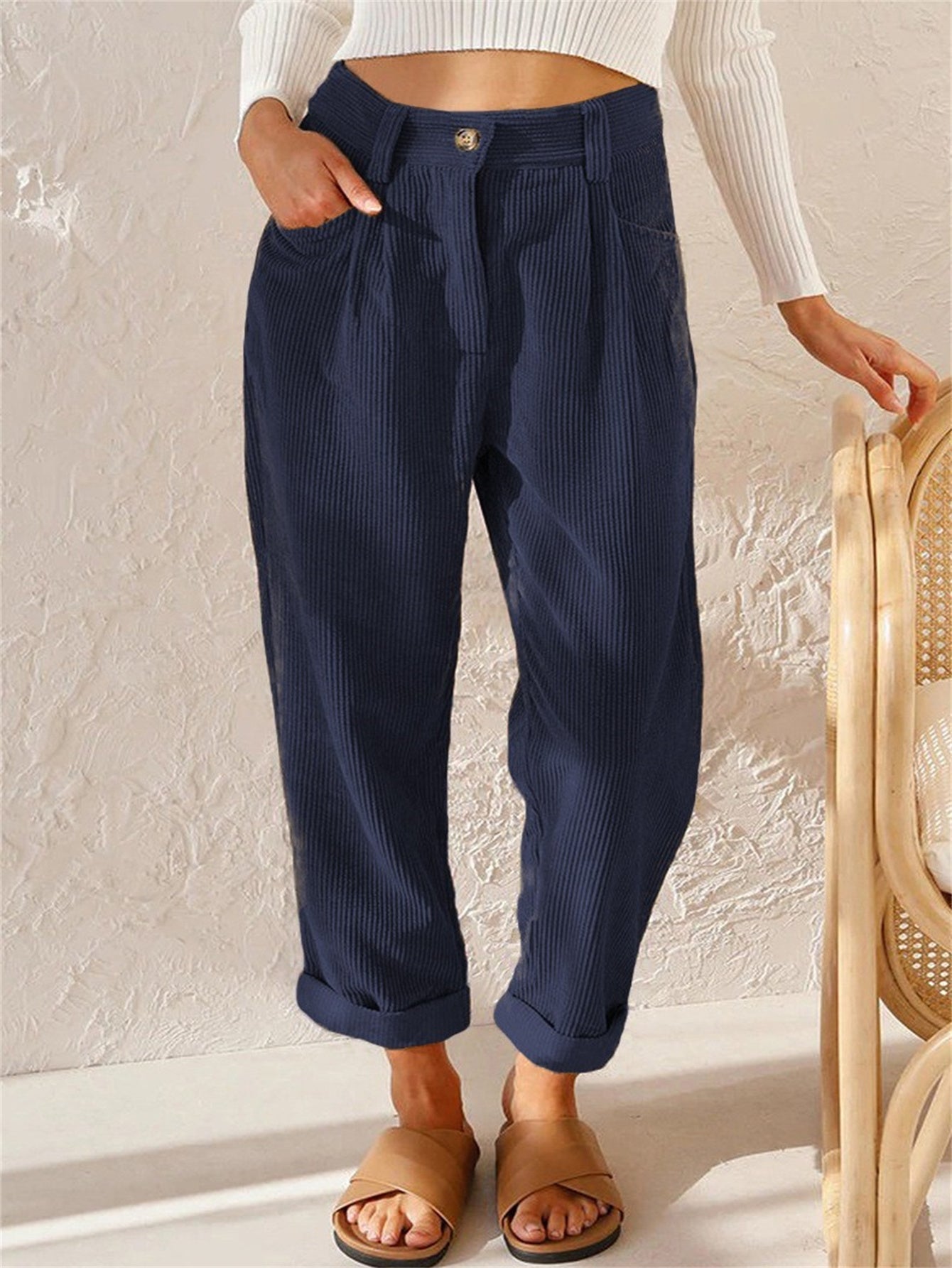 Maple | Corduroy trousers with straight legs