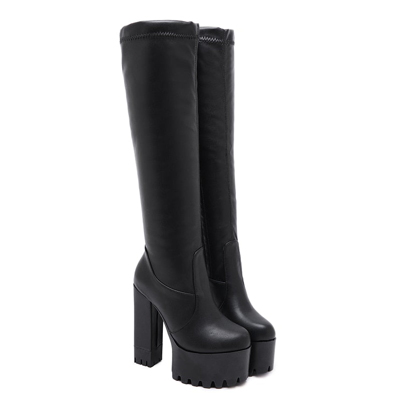 Elegant Block Heel Ankle Boots